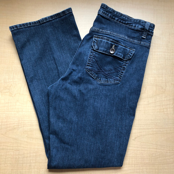 Lee Denim - Lee Boot Cut Dark Wash Button Pocket Jeans